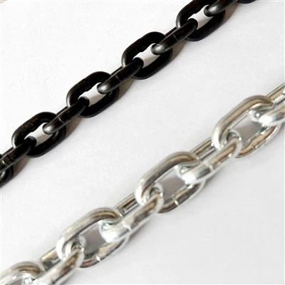5 x 15 mm G100-Lastkette, schwarze Kurzgliederkette mit hoher Festigkeit